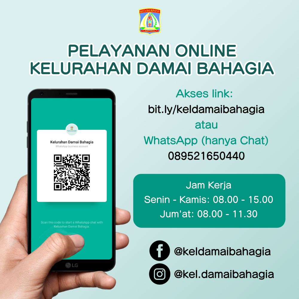 Dibuka Layanan Online Kelurahan Damai Bahagia